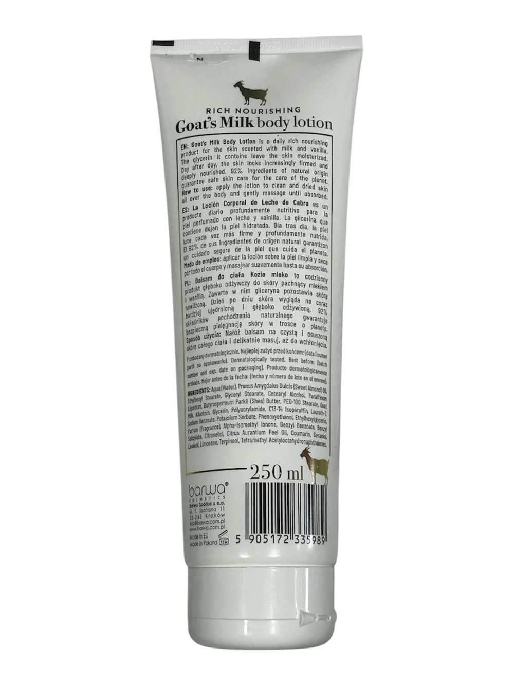 Goat's Milk Body Lotion – White Nourishing Moisturizer